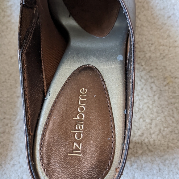 Liz Claiborne bronze leather slides/mules NEW size 8 - Picture 10 of 10
